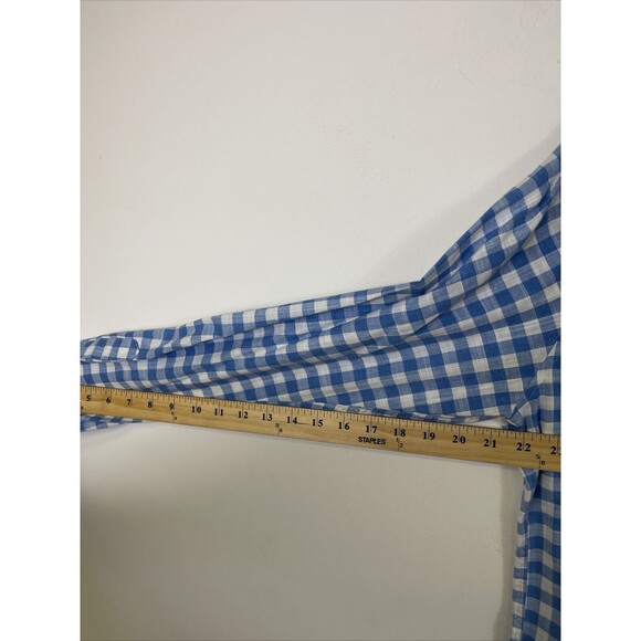 Johnnie O Hanging Out Shirt Men’s  Long Sleeve Button Up Blue Gingham  XL - Picture 7 of 7